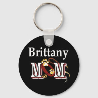Brittany Dog MOM Keychain
