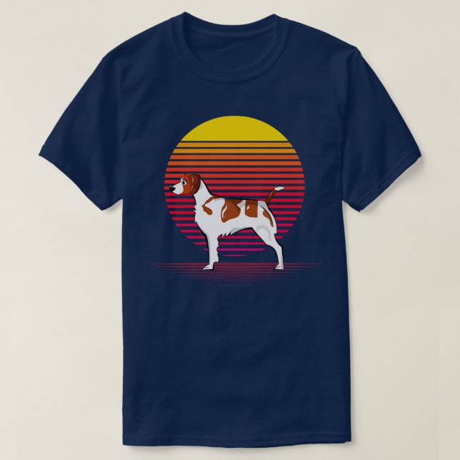 Brittany Dog Vapor T-Shirt (Design Front)