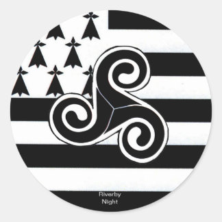 Brittany Flag (Breton) Classic Round Sticker