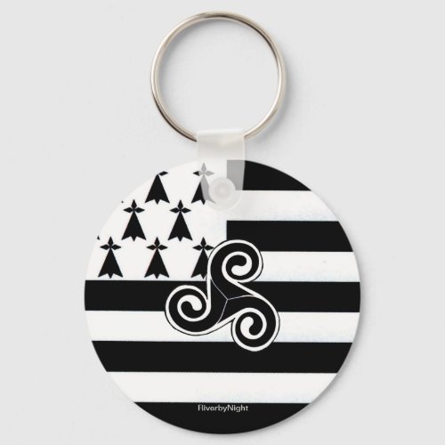 Brittany Flag Breton Keychain