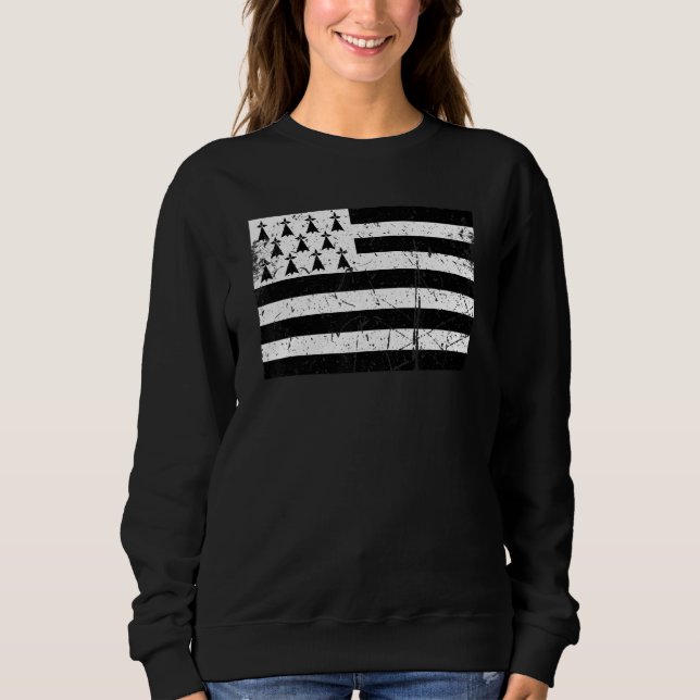Brittany Flag Holiday In Breton France Sweatshirt (Front)