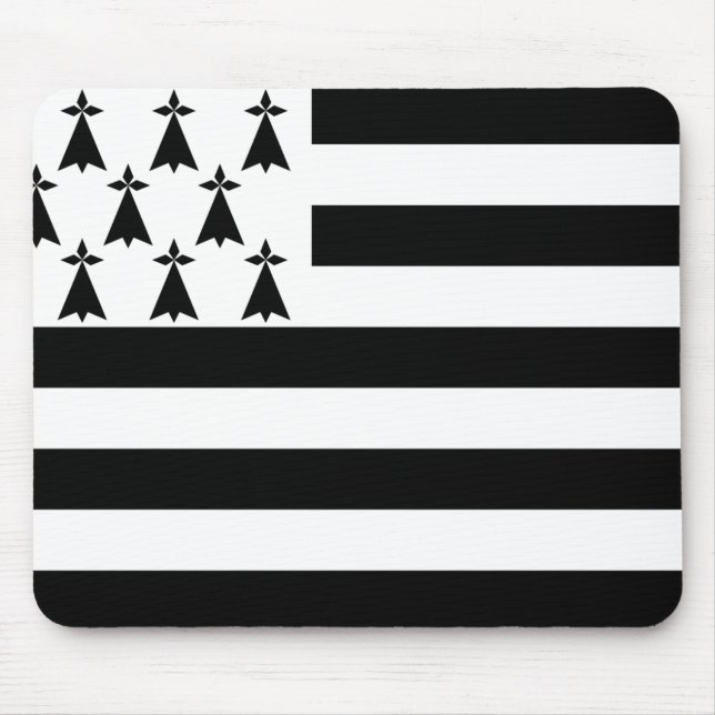 Brittany flag mouse pad (Front)