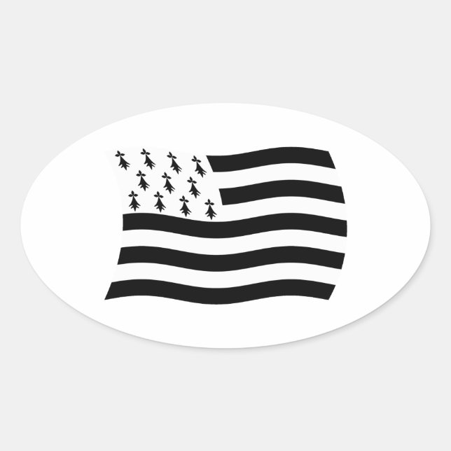 Brittany Flag Sticker (Front)