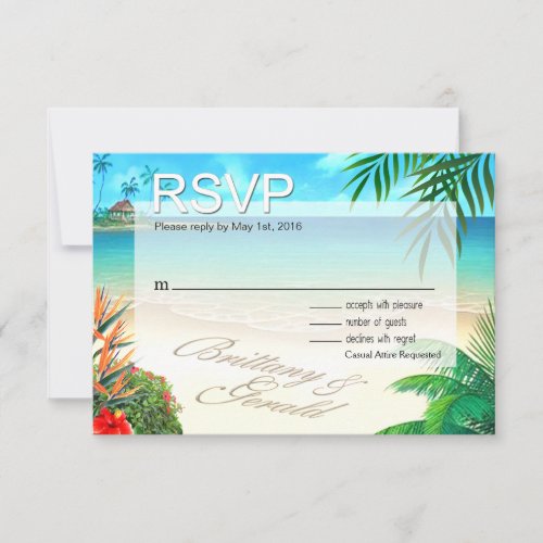 Brittany  Gerald Exotic Beach RSVP custom