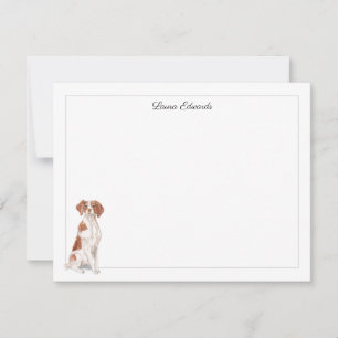 Brittany Gray Border Personalized Note Card