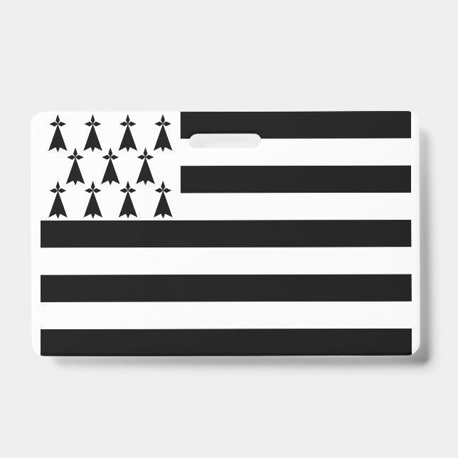 Brittany (Gwenn-ha-du) flag Badge (Front)