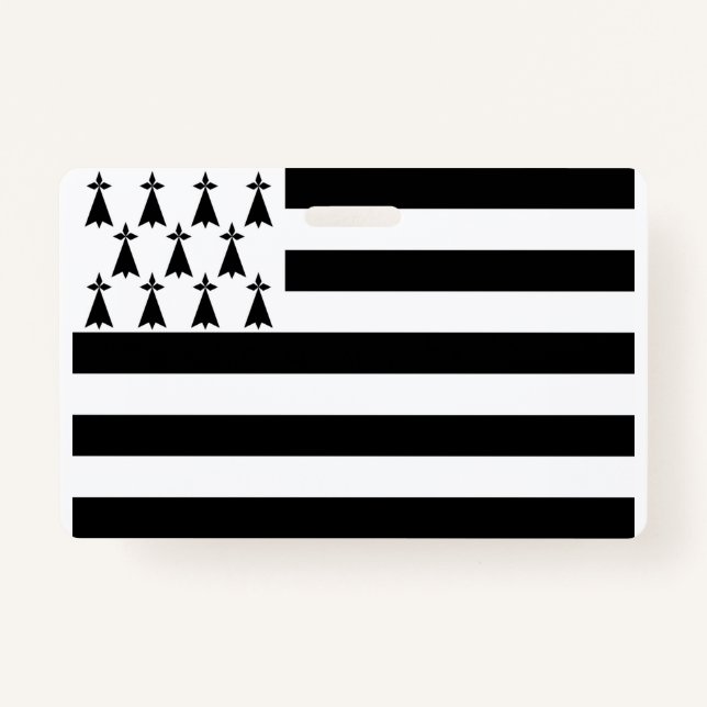 Brittany (Gwenn-ha-du) flag Badge (Front)