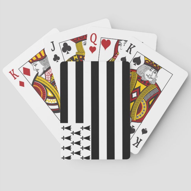 Brittany (Gwenn-ha-du) flag Classic Playing Cards (Back)