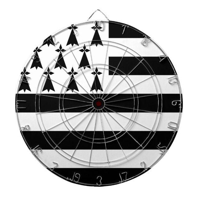 Brittany (Gwenn-ha-du) flag Dartboard (Front)