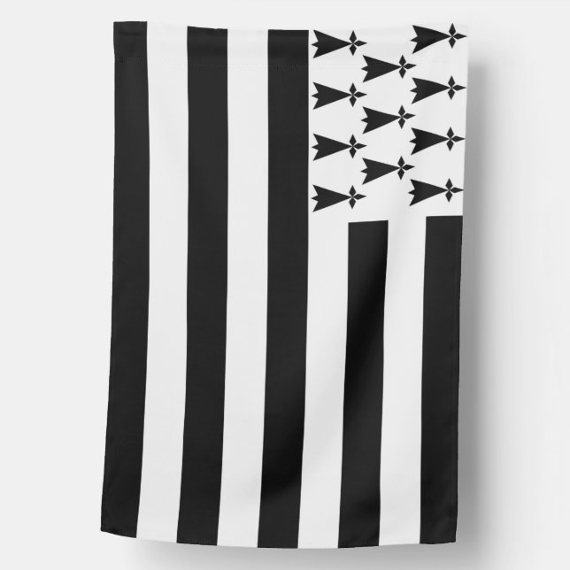Brittany (Gwenn-ha-du) flag  House Flag (Front)