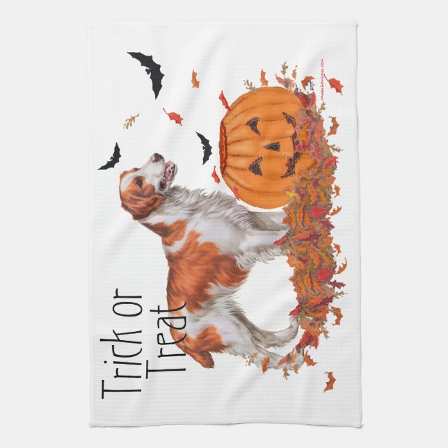 Brittany Halloween Towel (Vertical)
