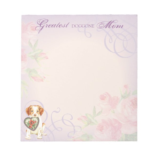 Brittany Heart Mom Notepad (Front)