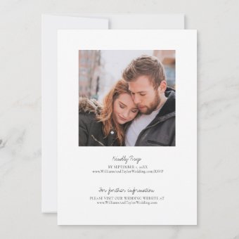 Brittany Modern Black Script Wedding with RSVP Invitation | Zazzle