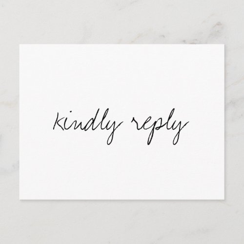 Brittany Modern Simple Meal Choice RSVP Postcard