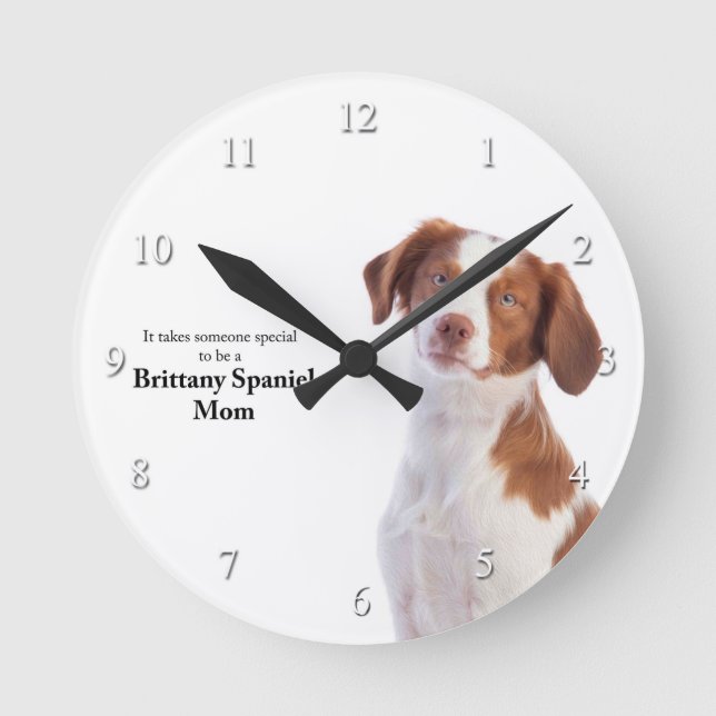 Brittany Mom Acrylic Wall Clock (Front)