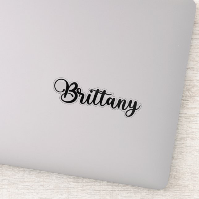 Brittany Name - Handwritten Calligraphy Sticker (Detail)