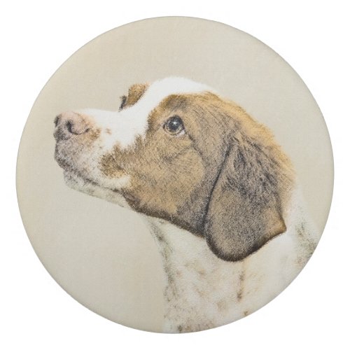 Brittany Painting _ Cute Original Dog Art Eraser