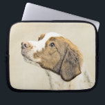 Brittany Painting - Cute Original Dog Art Laptop Sleeve<br><div class="desc">Brittany Spaniel dog portrait, original painting. We specialize in cute and funny original art. Buy this for yourself or as a great gift for your Brittany Spaniel loving friends. Be creative - click on CUSTOMIZE to add/remove/change text, resize the picture, change colors or anything else the customization tool will allow!...</div>