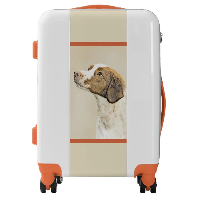 Brittany Painting - Cute Original Dog Art Luggage (Front)