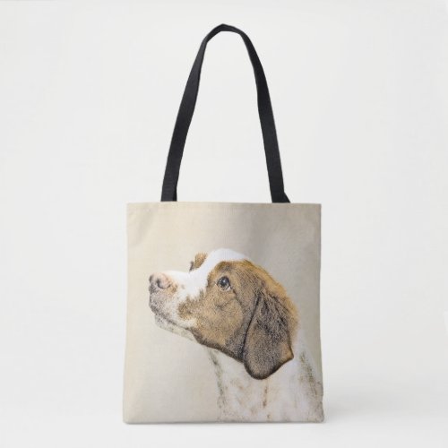 Brittany Painting _ Cute Original Dog Art Tote Bag