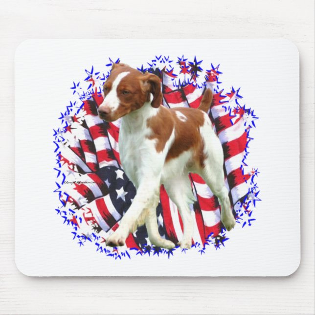 Brittany Patriot Mouse Pad (Front)