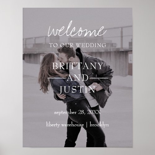 Brittany Photo Script Welcome To Our Wedding Sign
