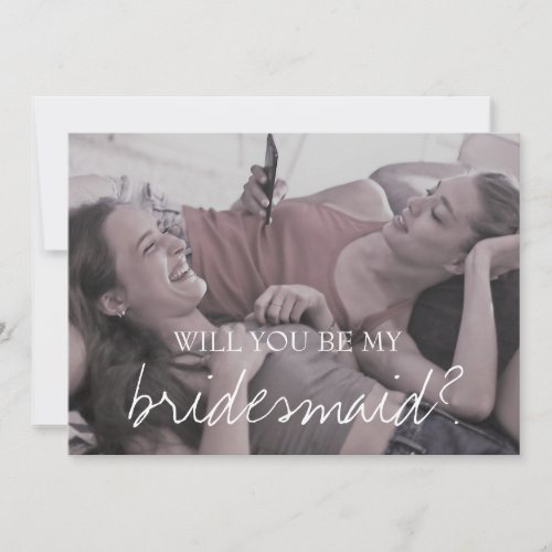 Brittany Photo Script Will You Be My Bridesmaid Invitation