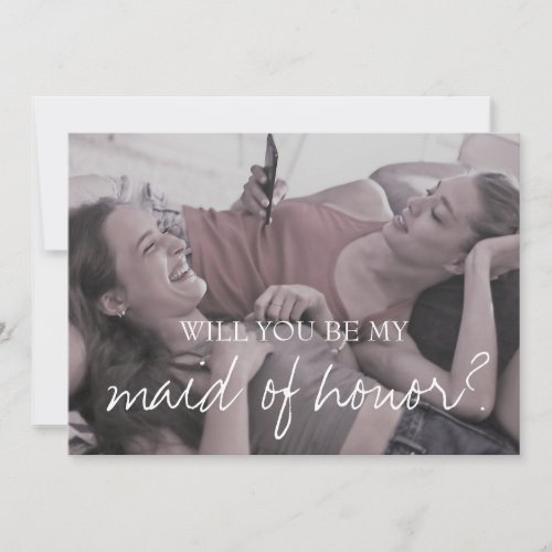 Brittany Photo Script Will You Be My Maid of Honor Invitation