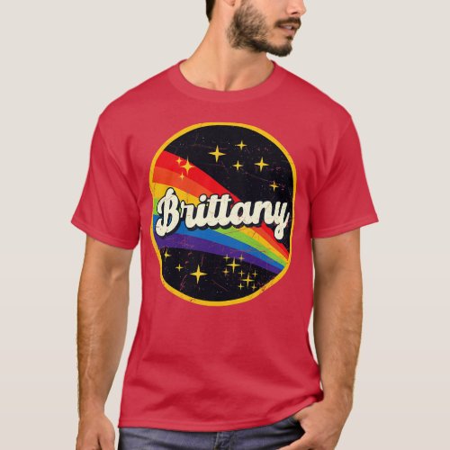 Brittany Rainbow In Space Vintage GrungeStyle T_Shirt