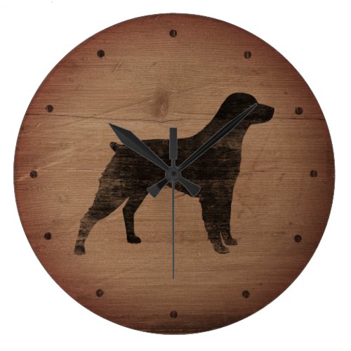 Brittany Silhouette Rustic Style Large Clock