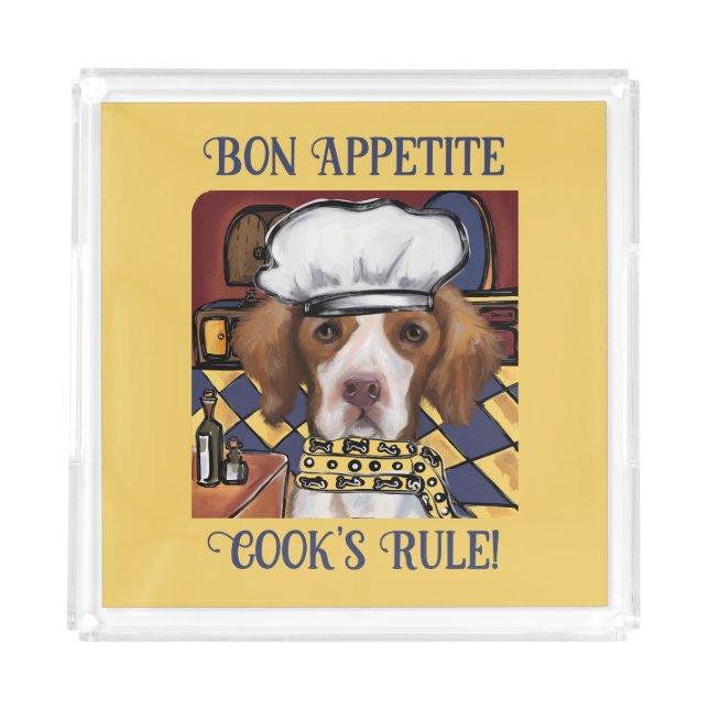Brittany   Spaniel             Acrylic Tray (Front)