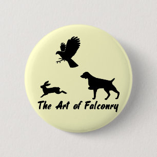 Brittany Spaniel and Falconry Button