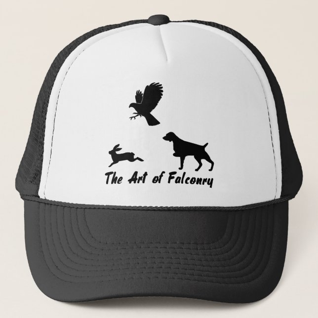 Brittany Spaniel and Falconry Trucker Hat (Front)