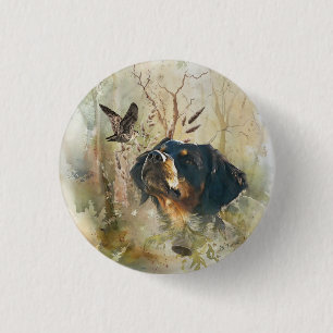Brittany Spaniel and woodcock Button