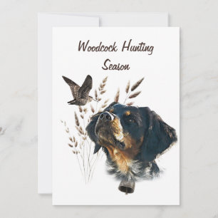 Brittany Spaniel and woodcock  Invitation