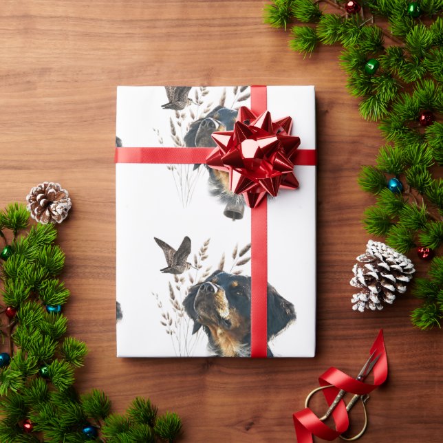 Brittany Spaniel and woodcock  Wrapping Paper (Holiday Gift)