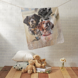 Brittany Spaniel Baby Blanket