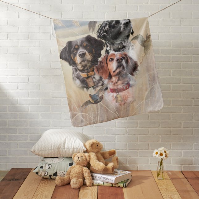Brittany Spaniel Baby Blanket (In Situ)