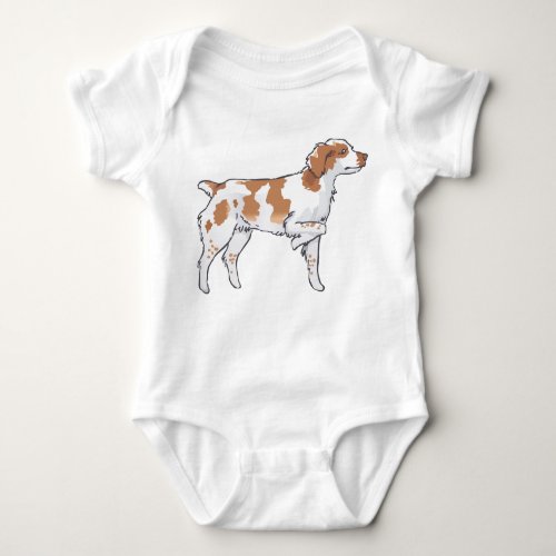 Brittany Spaniel Baby Bodysuit