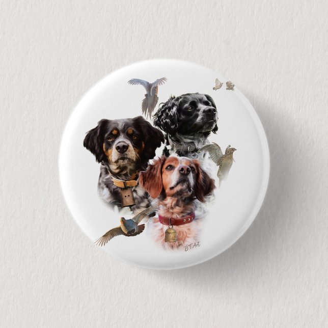 Brittany Spaniel Button (Front)