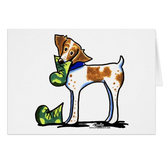 Brittany Spaniel Camouflage Boots Cards (Front Horizontal)