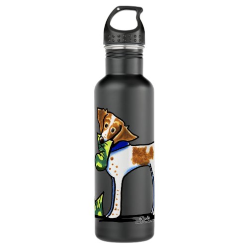 Brittany Spaniel Camouflage Boots Stainless Steel Water Bottle
