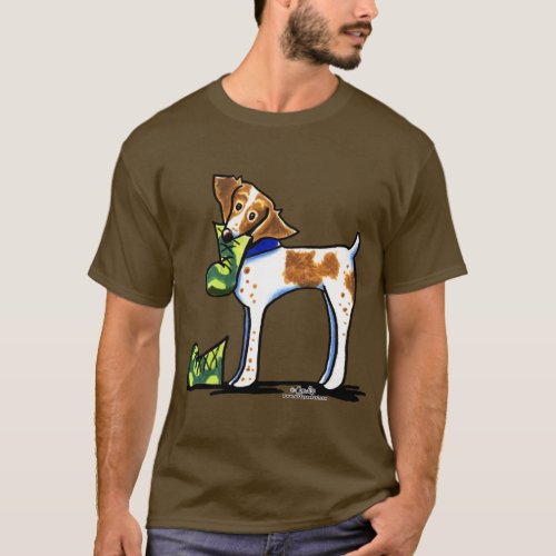Brittany Spaniel Camouflage Boots T_Shirt