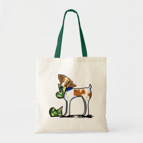 Brittany Spaniel Camouflage Boots Tote Bag