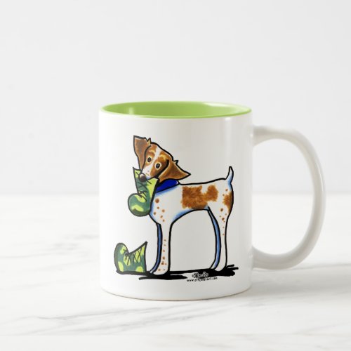 Brittany Spaniel Camouflage Boots Two_Tone Coffee Mug
