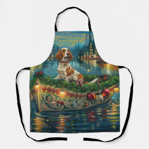 Brittany Spaniel Christmas Festive Voyage Apron