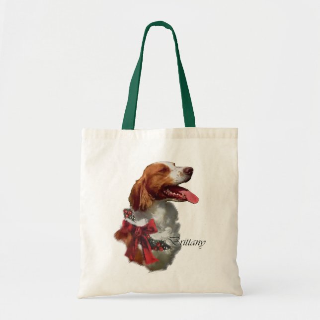 Brittany Spaniel Christmas Gifts Tote Bag (Front)