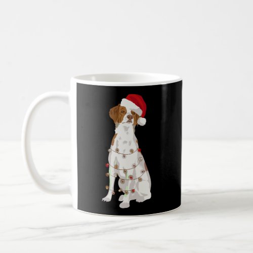 Brittany Spaniel Christmas Lights Xmas Dog Lover Coffee Mug