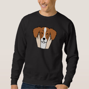 Brittany Spaniel Chubby Cheeks Dog Sweatshirt