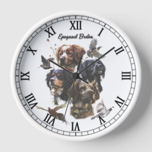 Brittany Spaniel Clock